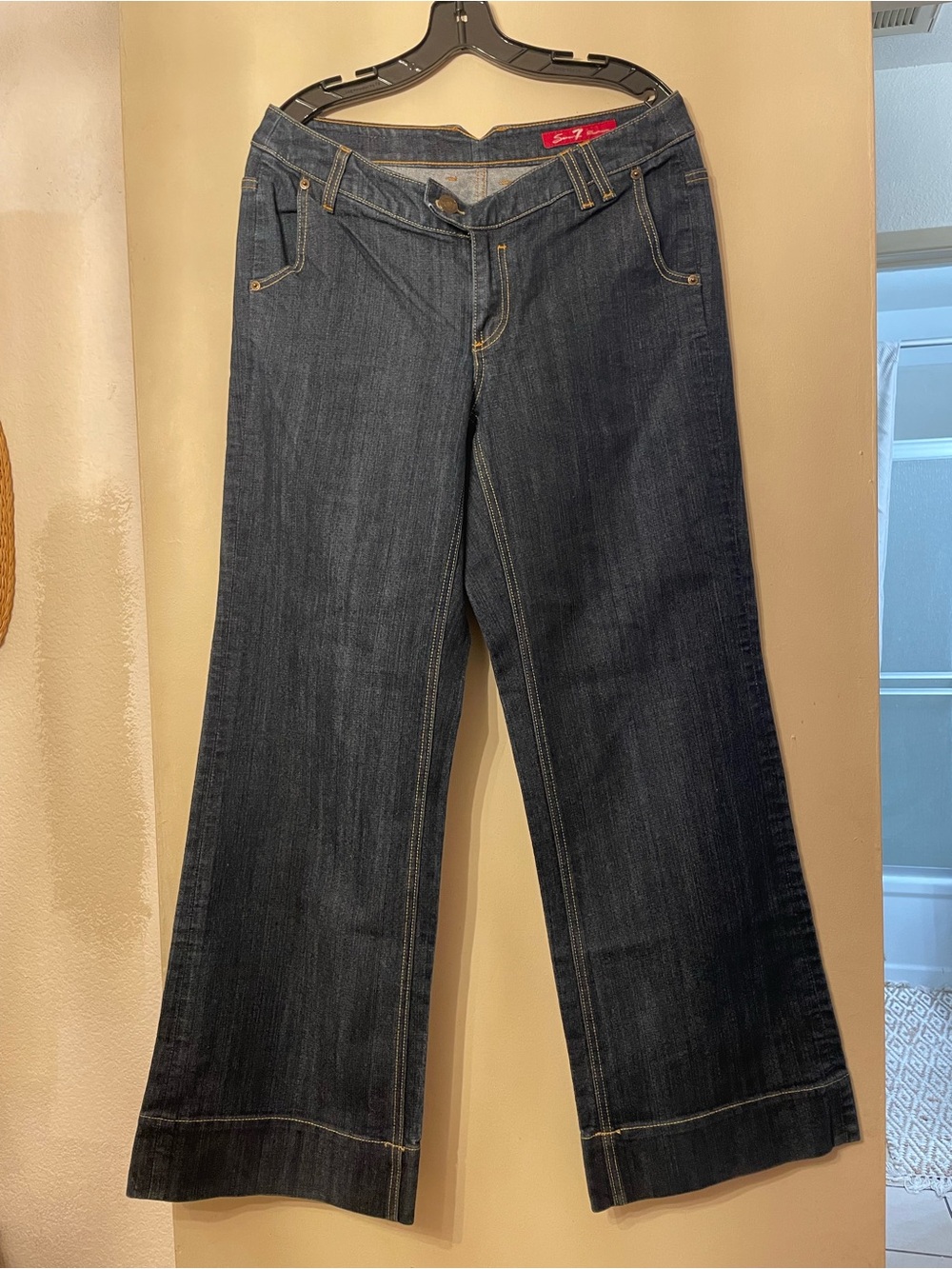 Seven Premium Dark Blue Women's Straight-Leg Jeans